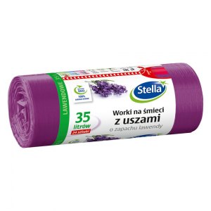 Stella Worki na śmieci z uszami LAWENDA 35L 24szt