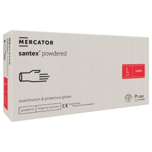 Mercator santex powdered rękawice rozmiar L 100szt