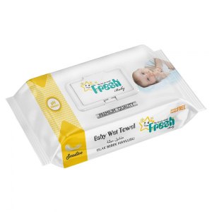 Fresh Baby Chusteczki nawilżane Sensitive Ż&oacute;łte 72szt