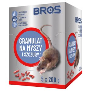 BROS granulat na myszy i szczury 5x200g
