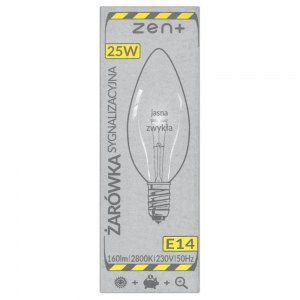 ZEN+ Żar&oacute;wka sygnalizacyjna 25W E14 świeca