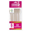 Anna Zaradna Łyżki z pulpy trzciny cukrowej 6szt