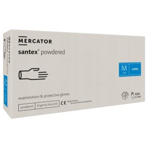 Mercator santex powdered rękawice rozmiar M 100szt