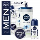 Nivea MEN zestaw kosmetyków Active Sensitive 3 elementowy