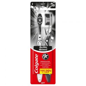 Colgate szczoteczka do zębów Max White Charcoal Soft 2szt