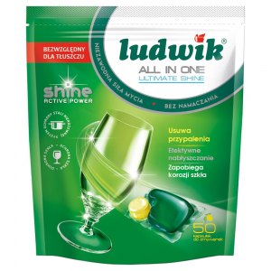 Ludwik kaspułki do zmywarek All in One Lemon 50szt