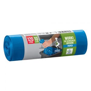 Anna Zaradna Worki do segregacji odpad&oacute;w PAPIER 120L 10szt