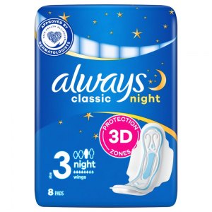 Always Classic Night podpaski ze skrzydełkami 8 szt